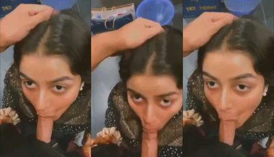 Desi Babe Girl Sucking Boyfriend Dick In Public Toilet
