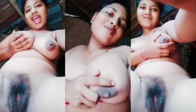 Village Babe Girl Showing Boobs Hairy Pussy Fingering