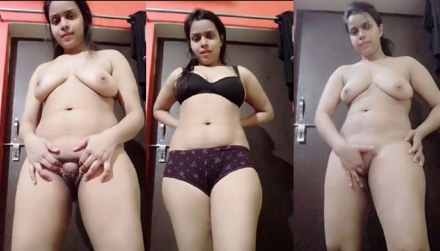 Beautiful Desi Chubby Girl Stripteasing Showing Big Ass And Fingering Tight Shaved Pussy
