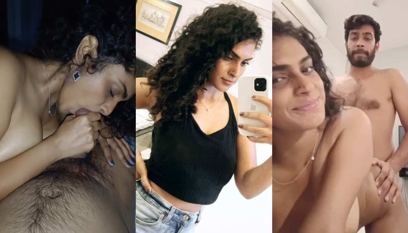 Curly Hair Sexy Indian Babe Giving Blowjob Hard Doggy Style Fucking